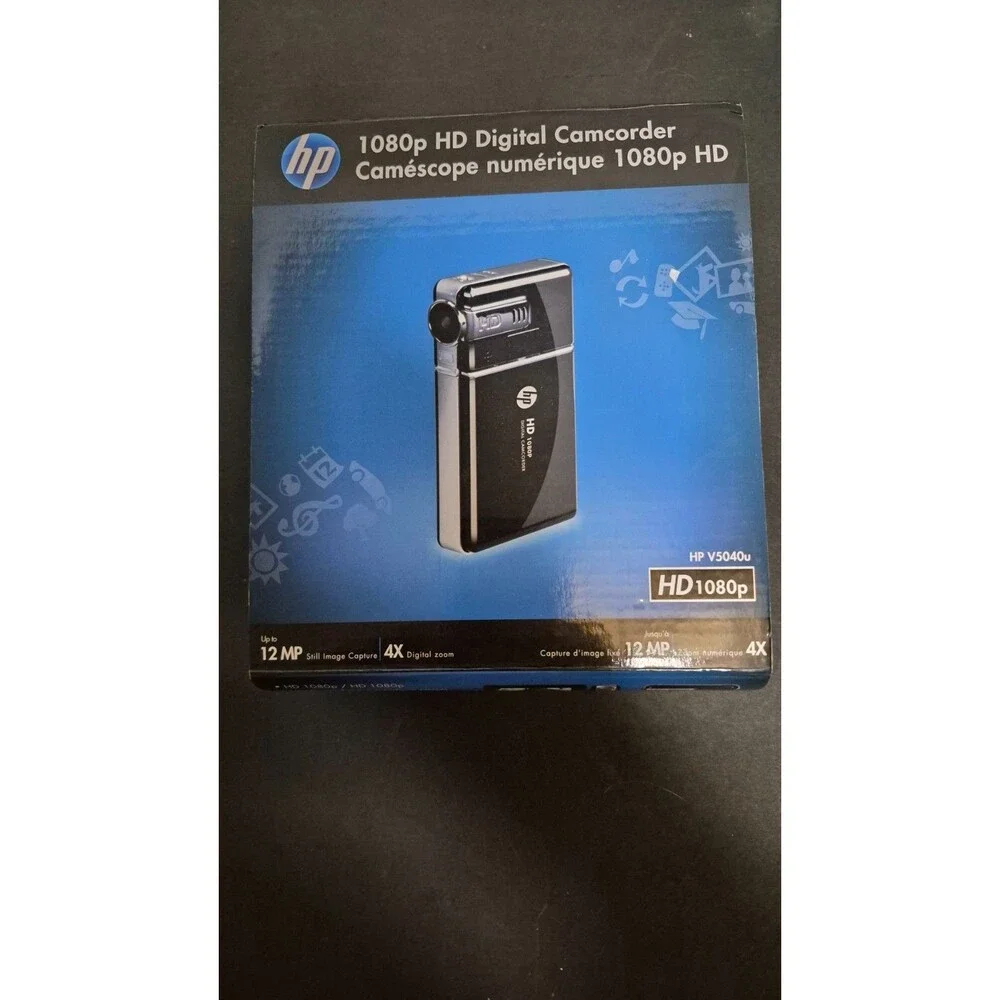 HP V5040u 1080p HD Digital Camcorder 5MP Burgundy – Gently Used Condition